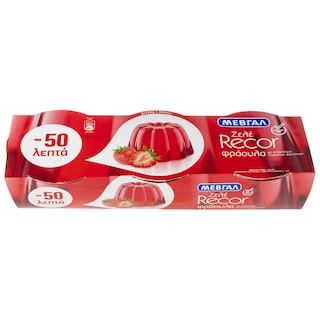 ΜΕΒΓΑΛ | Ζελέ Recor Φράουλα 3x150gr Έκπτωση 0.5Ε