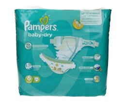 PAMPERS | BABY DRY | ΠΑΝΕΣ ΜΩΡΟΥ EXTRA LARGE 15+ KGR No 6 33 ΤΕΜ