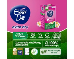 EVERY DAY | Σερβιετάκια XL Extra Dry 30+14 Τεμάχια Δώρο