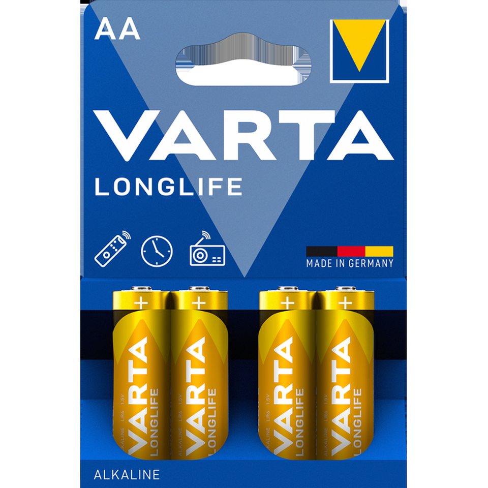 VARTA Μπαταρίες Αλκαλικές LongLife ΑΑ 4 Τεμάχια