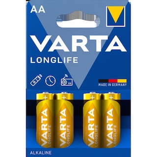 VARTA | Μπαταρίες Αλκαλικές LongLife ΑΑ 4 Τεμάχια