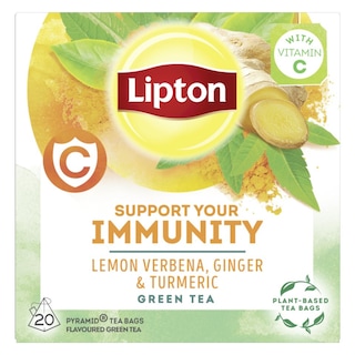 LIPTON | Πράσινο Τσάϊ Ginger Λουίζα Βιταμίνη C  20 X 1.6 gr