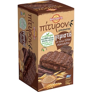ΒΙΟΛΑΝΤΑ | Μπισκότα Πίτυρον Σοκολάτα Bitter 170g