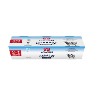 ΔΩΔΩΝΗ | Γιαούρτι Αγελάδος 3.9% Λιπαρά 3x200g 2+1 Δώρο