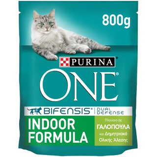 PURINA ONE | Ξηρά Τροφή Γάτας Indoor Γαλοπούλα 800 gr