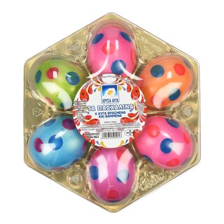 ΧΡΥΣΑ ΑΥΓΑ | Αυγά Βρασμένα & Βαμμένα Μαργαρίτα 6 Τεμάχια