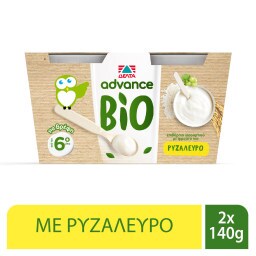 Επιδόρπιο Γιαουρτιού Bio Ρυζάλευρο 2 X 140gr