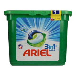ARIEL | Απορρυπαντικό Ρούχων Pods 3in1 Alpine 24 Τεμάχια