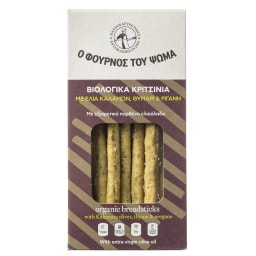 ΦΟΥΡΝΟΣ ΤΟΥ ΨΩΜΑ | Κριτσίνια Bio Ελιά Θυμάρι και Ρίγανη 140g