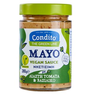 CONDITO | Mayo Vegan Sauce με Λιαστή Τομάτα & Βασιλικό 280g