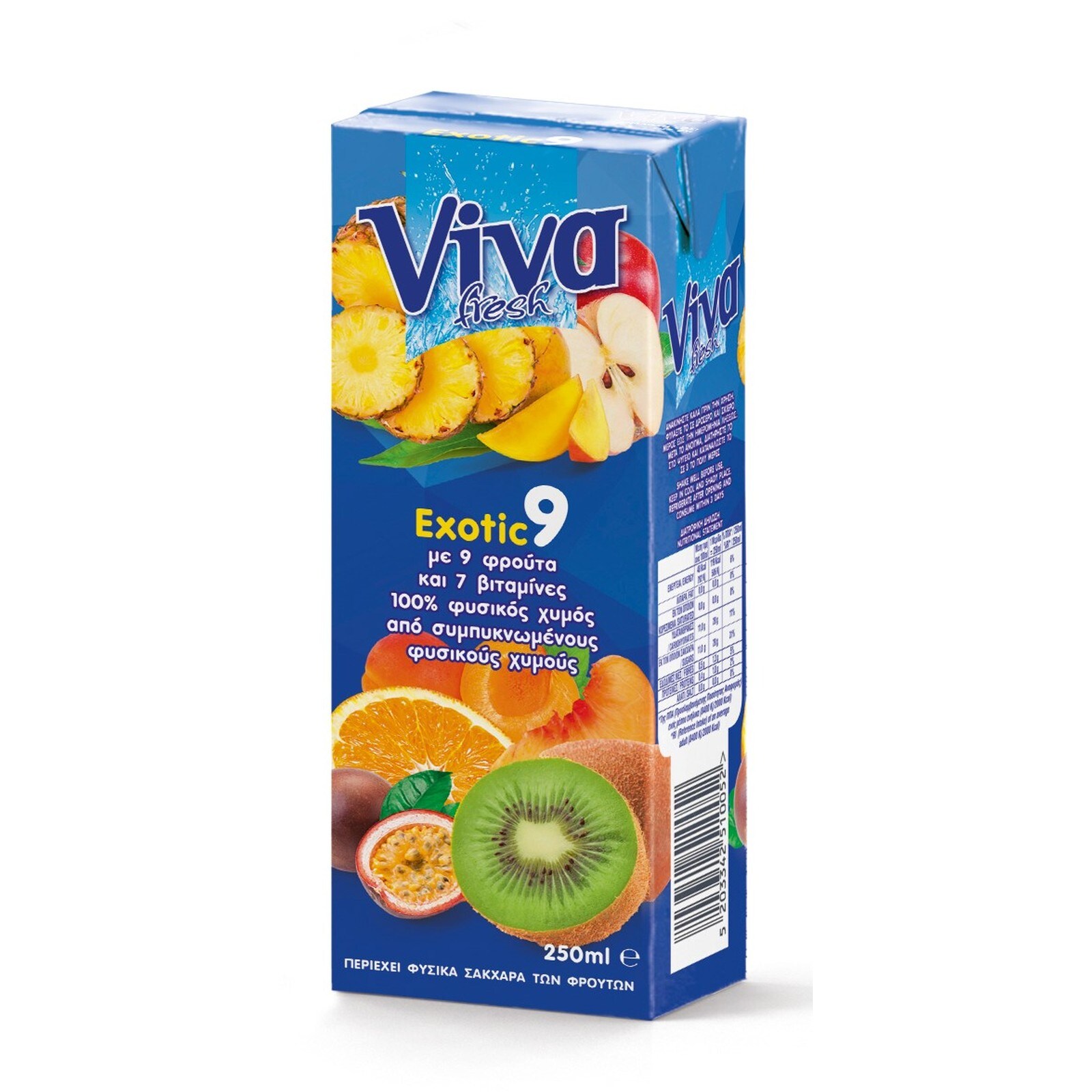 VIVA FRESH Χυμός Exotic 9 Φρούτα 250ml