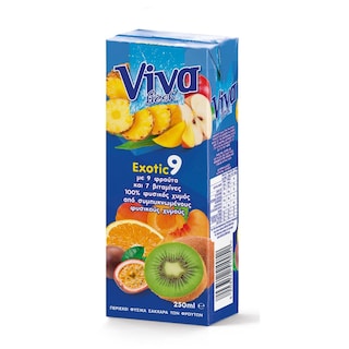 VIVA FRESH | Χυμός Exotic 9 Φρούτα 250ml