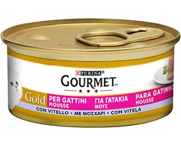 GOURMET | GOLD | Γατοτροφή Μους Μοσχάρι Για Γατάκια 85 gr