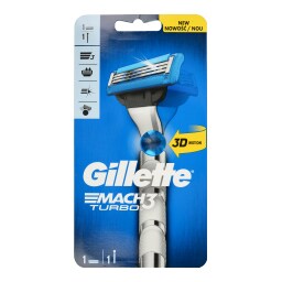 GILLETTE | Ξυριστική Μηχανή Mach3 Turbo + 1 Ανταλλακτικό 1 Τεμάχιο