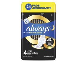 ALWAYS | Σερβιέτες Ultra Secure Night 24 Τεμάχια