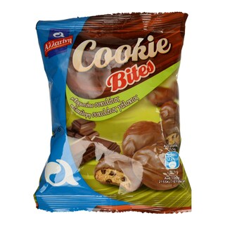 ΑΛΛΑΤΙΝΗ | ΜΠΙΣΚΟΤΑ COOKIES BITES ΕΠΙΚΑΛΥΨΗ ΣΟΚΟΛΑΤΑ ΓΑΛΑΚΤΟΣ 70GR