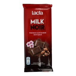 LACTA | LACTA MLK NOIR SALT ALMONDS 85G NOIR ΜΕ ΑΛΑΤΙΣΜΕΝΑ ΑΜΥΓΔΑΛΑ 85 GR