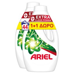 ARIEL | Υγρό Πλυντηρίου Ρούχων Extra Clean 22+22 Μεζούρες Δώρο