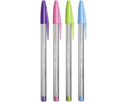 BIC | Στυλό Cristal Fun 1.6mm Διάφορα Χρώματα 4 Τεμάχια