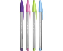 BIC | Στυλό Cristal Fun 1.6mm Διάφορα Χρώματα 4 Τεμάχια