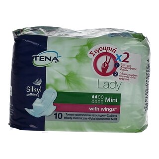 TENA | LADY | ΣΕΡΒΙΕΤΕΣ ΕΛΑΦΡΑΣ ΑΚΡΑΤΕΙΑΣ MINI WINGS 10 ΤΕΜ