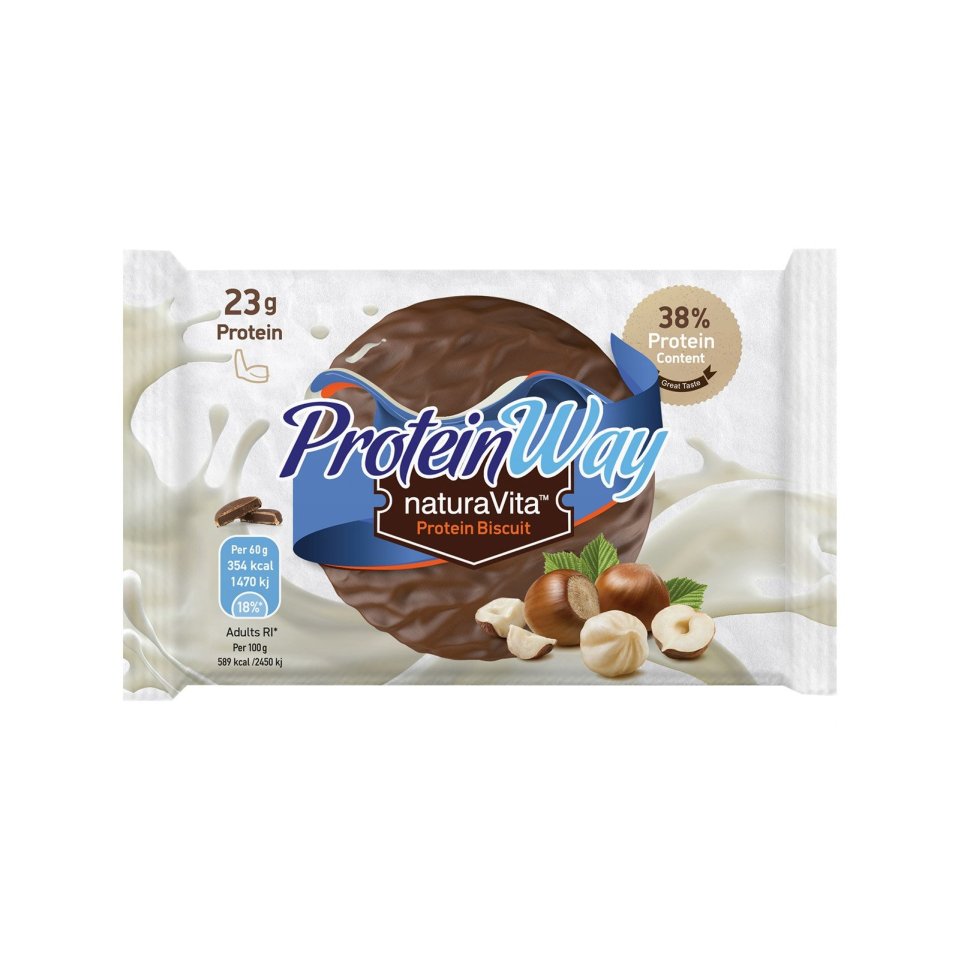 PROTEIN WAY Μπισκότο Πρωτείνης 38% Protein Way Φουντούκι 60g