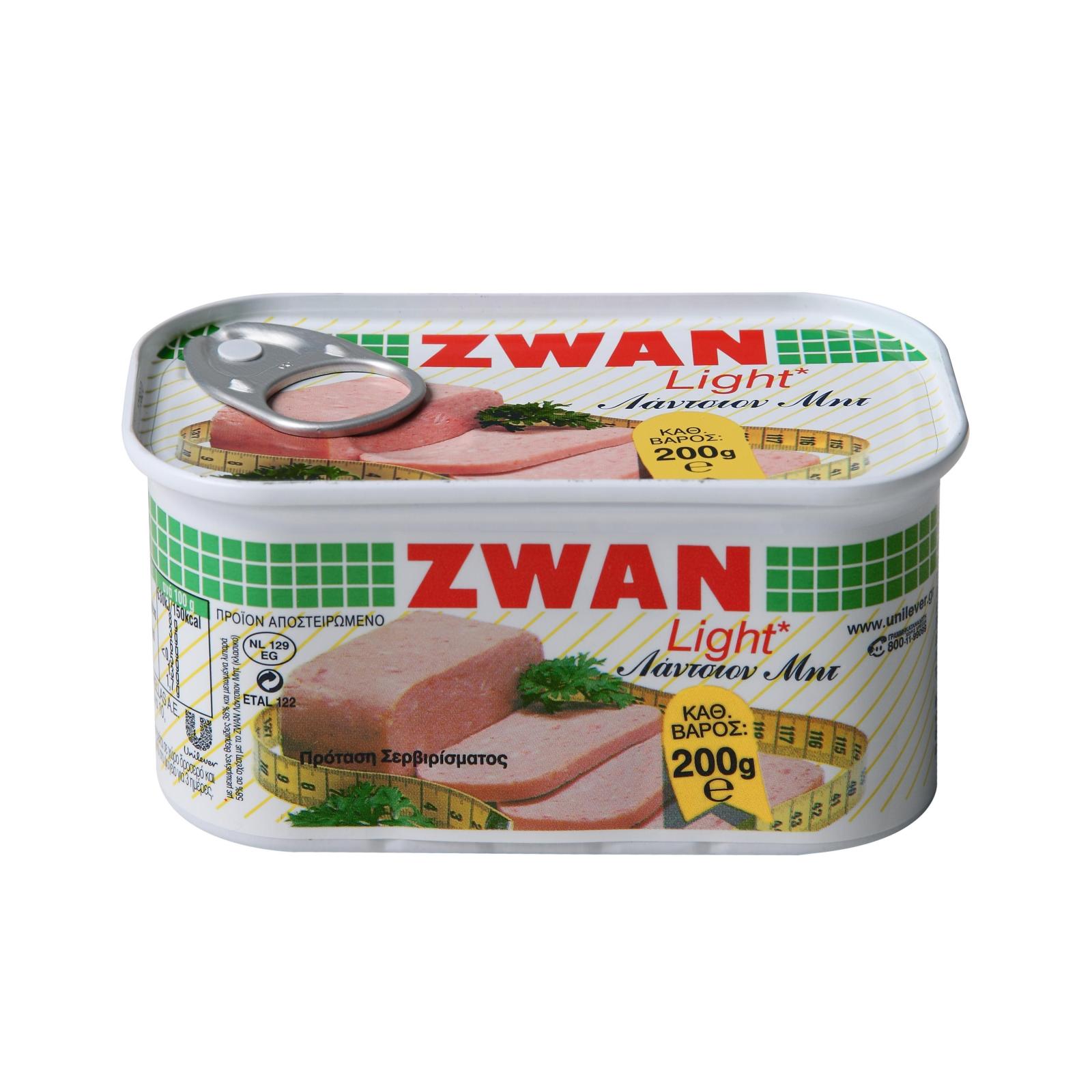 ZWAN Κρέας Σε Κονσέρβα Luncheon Meat Light 200 gr