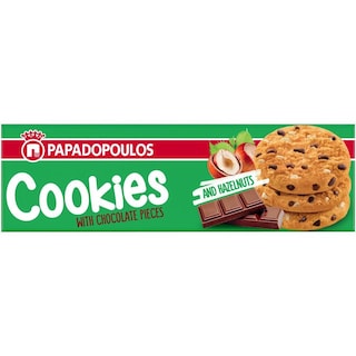 ΠΑΠΑΔΟΠΟΥΛΟΥ | Μπισκότα Cookies Σοκολάτα Φουντούκι 180g
