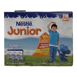 JUNIOR | ΓΑΛΑ ΜΑΚΡΑΣ ΔΙΑΡΚΕΙΑΣ ΓΙΑ ΝΗΠΙΑ  3 X 200 ML 3 X 200 ML