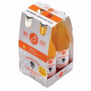THREE CENTS | Αναψυκτικό Mandarin & Bergamot Zero 4x200ml 3+1 Δώρο