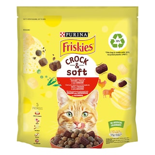 FRISKIES | Γατοτροφή Crock & Soft 375 gr