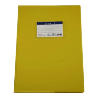 SIMPLE | NOTEBOOK.. WITH PLASTIC YELLOW COVER