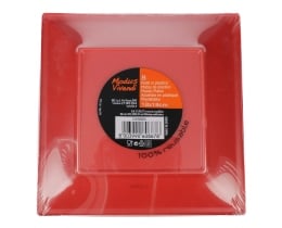 - | ΠΙΑΤΑ ΠΛΑΣΤΙΚΑ ΤΕΤΡΑΓΩΝΑ ΚΟΚΚΙΝΑ 18 CM 8 ΤΕΜ