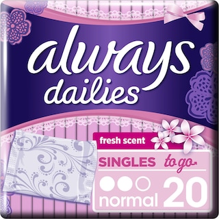 ALWAYS | Σερβιετάκια Normal To Go Fresh 20 Τεμάχια