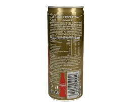 COCA COLA | ZERO | ΑΝΑΨΥΚΤΙΚΟ COLA ΤΖΙΝΤΖΕΡ 250 ML