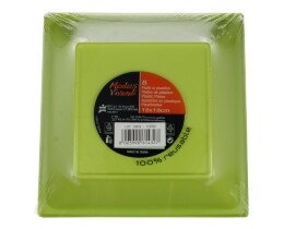 - | ΠΙΑΤΑ ΠΛΑΣΤΙΚΑ ΤΕΤΡΑΓΩΝΑ ΛΑΧΑΝΙ 18 CM 8 ΤΕΜ