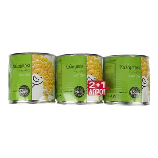ΕΔΕΜ | Καλαμπόκι Γλυκό 3x285g 2+1 Δώρο