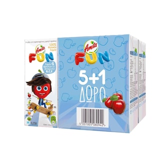 AMITA | FUN | Φυσικός Χυμός 4 Φρούτα 250ml 5+1 Δώρο