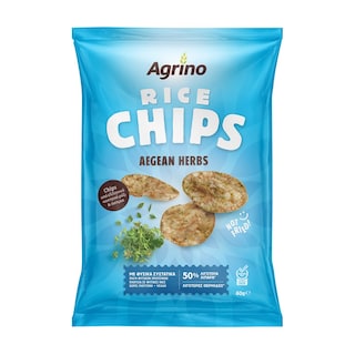 AGRINO | Τσιπς Ρυζιού Aegean Herbs 60g