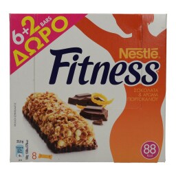 NESTLE | ΜΠΑΡΕΣ ΔΗΜΗΤΡΙΑΚΩΝ ΣΟΚΟΛΑΤΑ & ΠΟΡΤΟΚΑΛΙ 188 ΓΡ 6Χ23.5G+2ΔΩΡΟ
