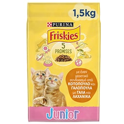 FRISKIES | Γατοτροφή Κοτόπουλο και Λαχανικά Junior  1.5 kg