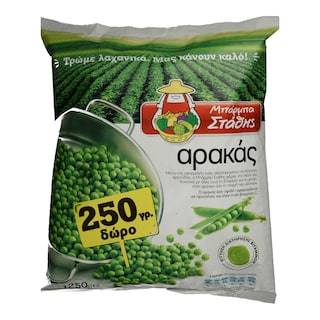 ΜΠΑΡΜΠΑ ΣΤΑΘΗΣ | Αρακάς Κατεψυγμένος 1kg +250gr Δώρο