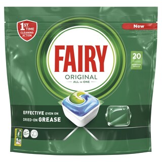 FAIRY | Κάψουλες Πλυντηρίου Πιάτων All In 1 Κανονικό 20 Τεμάχια