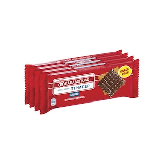 ΠΑΠΑΔΟΠΟΥΛΟΥ | Μπισκότα Πτι Μπερ Επικάλυψη Σοκολάτας 4x44g