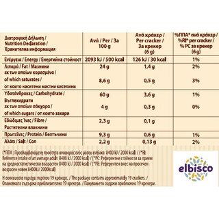 ELITE | Κράκερς Μεσογειακά Σπανάκι & Άνηθος 105g