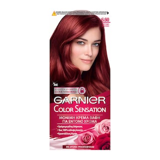 COLOR SENSATION | Βαφή Μαλλιών Σετ 6.60 Ξανθό Σκούρο Έντονο Κόκκινο 1 Τεμ.