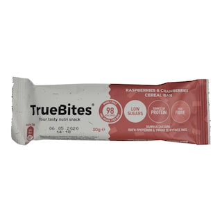 TRUE BITES | Μπάρα Δημητριακών Κράνμπερι Βατόμουρο 30gr