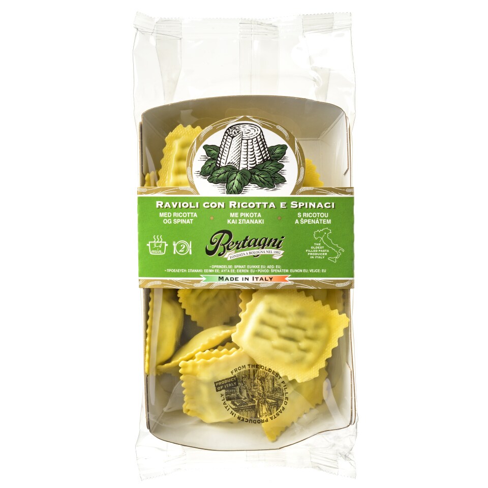 BERTAGNI Ραβιόλι Ρικότα Σπανάκι 250g