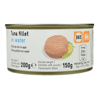 365 | Τόνος Φιλέτο σε Νερό 150g