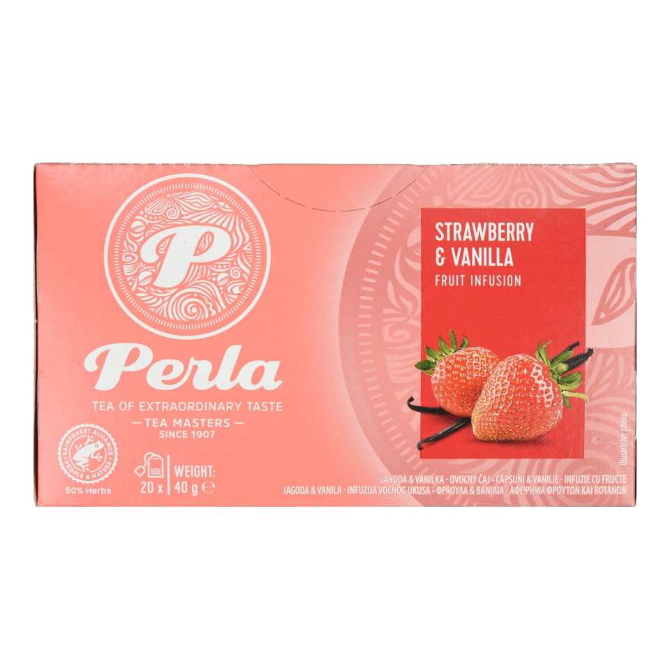 PERLA BEVERAGES Αφέψημα Βοτάνων Φράουλα και Βανίλια 20x2g